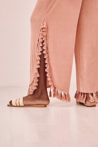 Pantalon taille haute Iriss - Corail