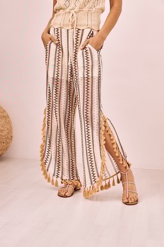 Pantalon taille haute Izzy - Écru