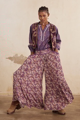 Pantalon palazzo Hara - Violet