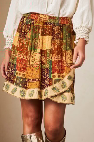 Jupe portefeuille Durga - Rouge