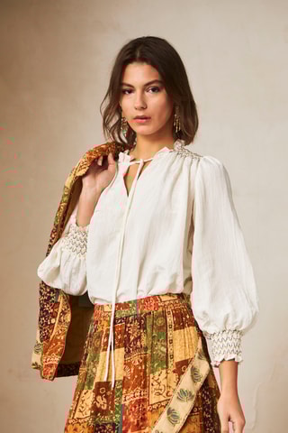 Jupe portefeuille Durga - Rouge