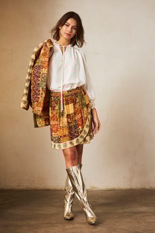 Jupe portefeuille Durga - Rouge