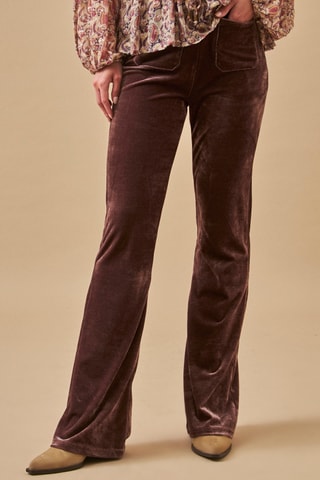 Pantaloni flare in velluto Columbina - Viola