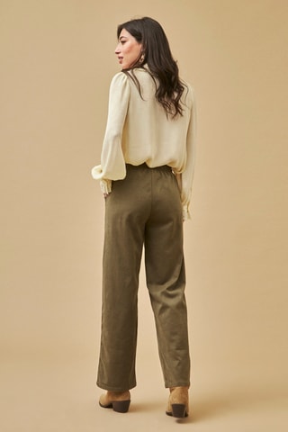 Pantaloni a vita alta Ren - Verde