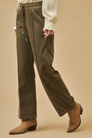 Pantaloni a vita alta Ren - Verde