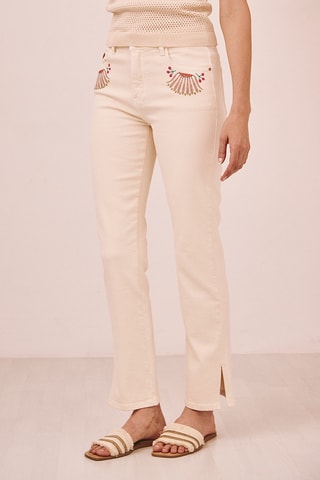 Pantaloni Kajal - Ecrù