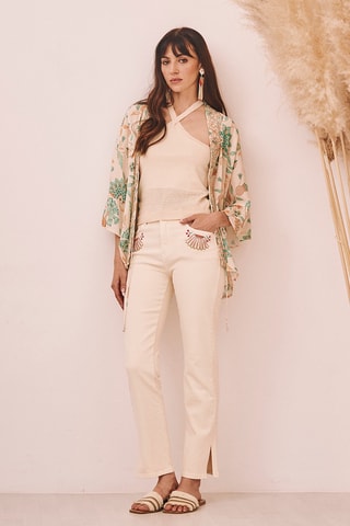 Pantaloni Kajal - Ecrù