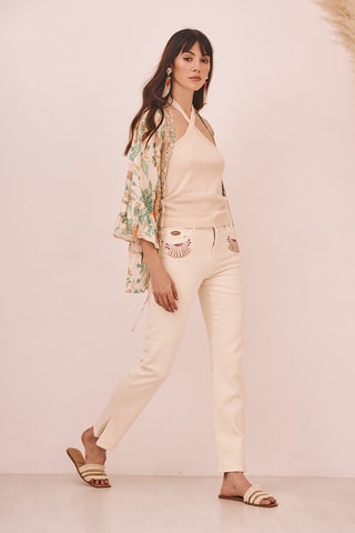 Pantaloni Kajal - Ecrù