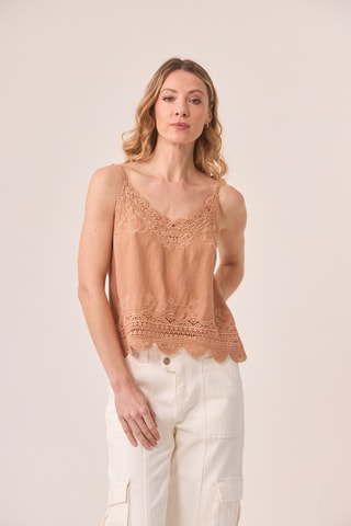 Top Satin - Beige