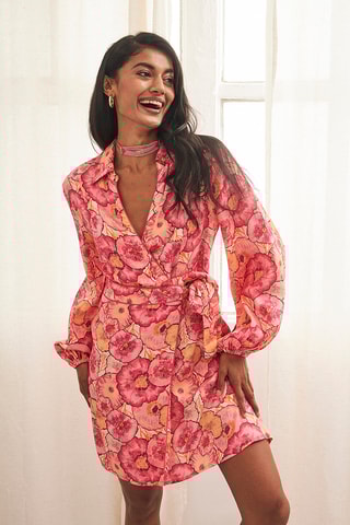 Robe portefeuille Chizu - Rose