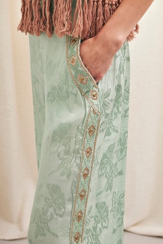 Pantalon palazzo Akane - Bleu