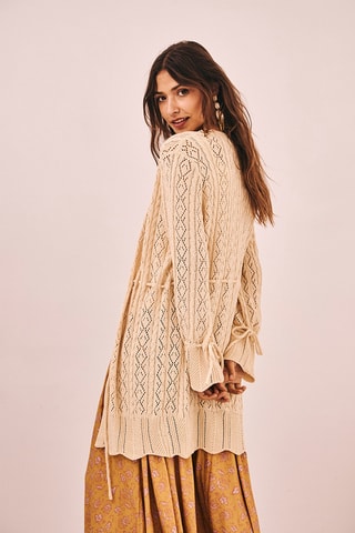 Gilet long Guntur - Écru