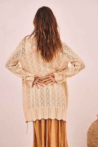 Gilet long Guntur - Écru