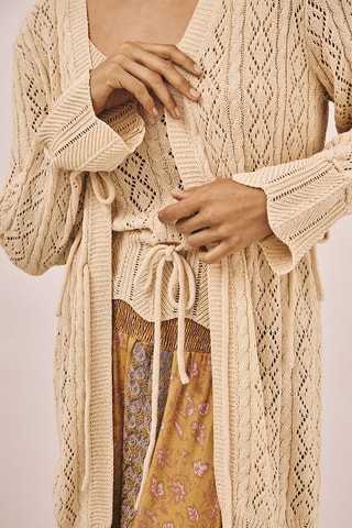 Gilet long Guntur - Écru