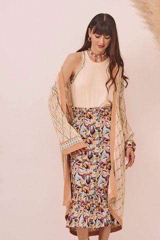 Gilet long TS.Bidar - Écru