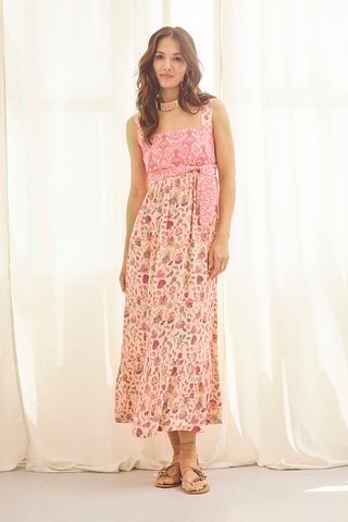 Robe midi Nusa - Rose