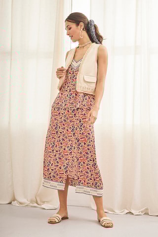 Jupe midi Nubis - Rose