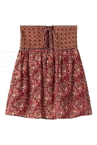 Minigonna a vita alta Kai - Bordeaux