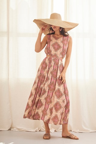 Robe longue Taves - Rose