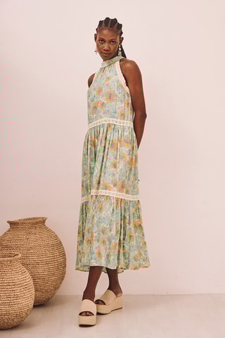 Robe longue Natai - Turquoise