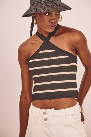 Crop top Akola - Noir