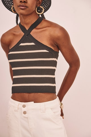 Crop top Akola - Noir