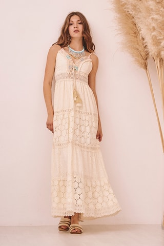 Robe longue Blonde - Écru