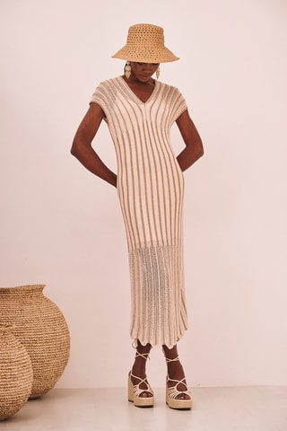 Robe fourreau Alaska - Beige