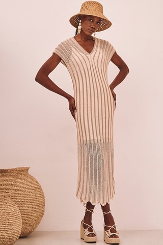 Robe fourreau Alaska - Beige