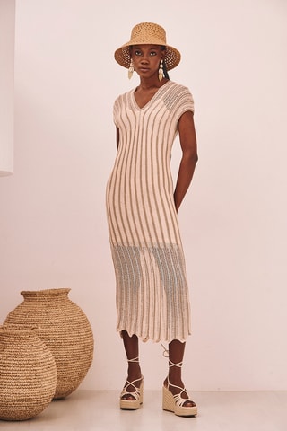 Robe fourreau Alaska - Beige