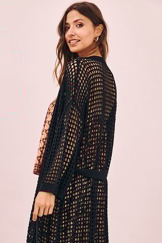 Cardigan lungo Kofi - Nero