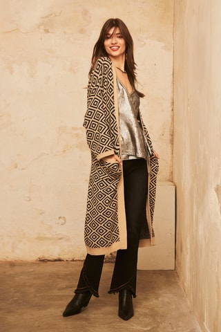 Cardigan lungo Naila - Nero