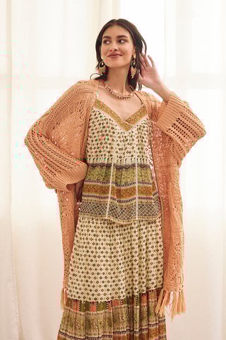 Cardigan lungo Zaniah - Arancione