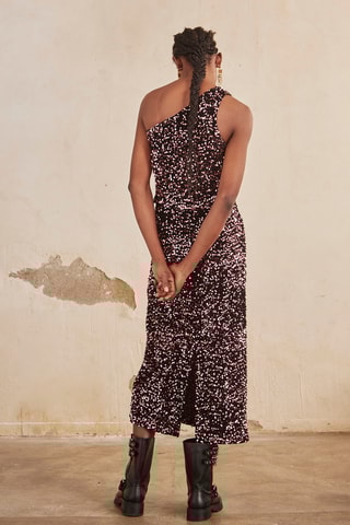 Jupe midi taille haute Betje - Rose