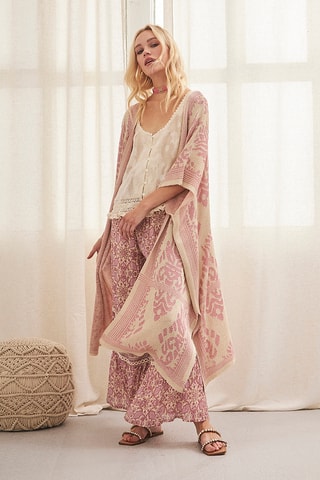 Gilet long Maia - Rose