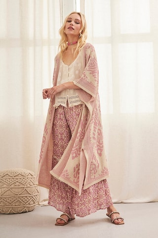 Gilet long Maia - Rose