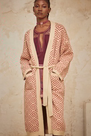 Gilet long Naila - Rouge