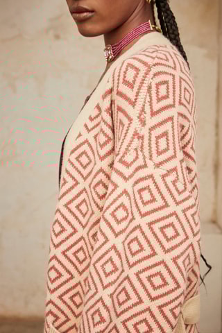 Gilet long Naila - Rouge