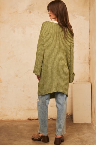 Gilet long Aisha - Vert clair