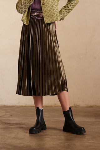 Jupe plissée Abil - Kaki