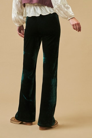 Pantaloni flare in velluto Columbina - Blu