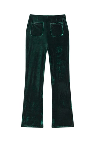 Pantaloni flare in velluto Columbina - Blu