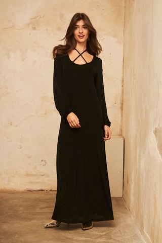 Robe longue Eris - Noir