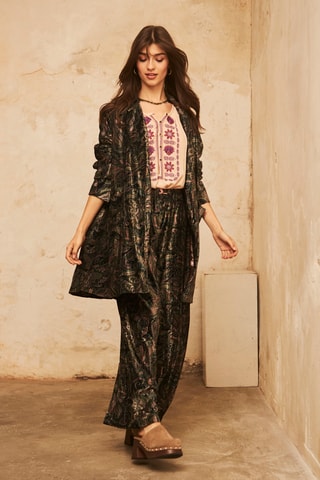 Pantaloni straight Atabey - Verde