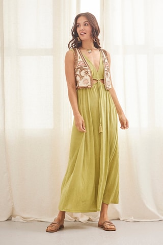 Robe longue Zuri - Vert clair