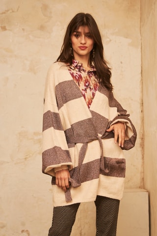 Gilet long Thalia - Marron