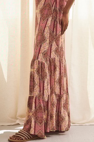 Jupe portefeuille taille haute Anou - Rose