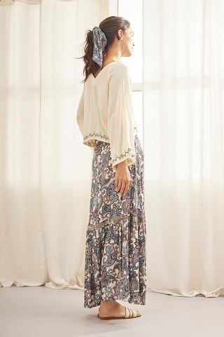 Jupe portefeuille Onuris - Bleu