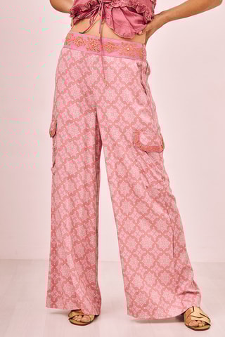 Pantalon cargo Anurak - Rose