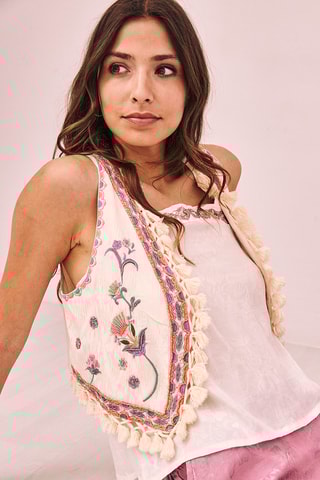 Gilet sans manches Drea - Écru